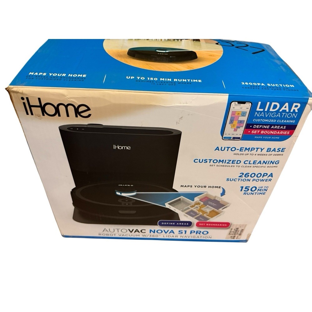 iHome AutoVac Nova S1 Pro Robot Vacuum / Must Read Description/ For Use Or Parts